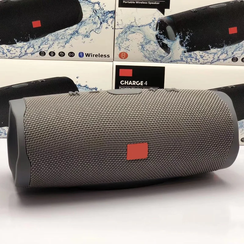 Grey E4 Портативный беспроводной Bluetooth динамик наружный Бумбокс бас USB/TF/FM радио аудио беспроводной динамик Bluetooth для мобильного телефона - Цвет: Grey