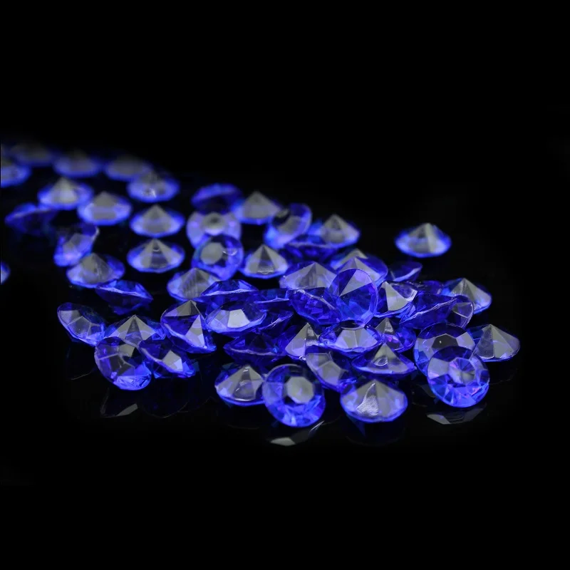 royal blue 1000 шт 10 мм прозрачный акриловый Свадебный Стол Конфетти бриллианты разлетающиеся кристаллы украшения - Цвет: royal blue