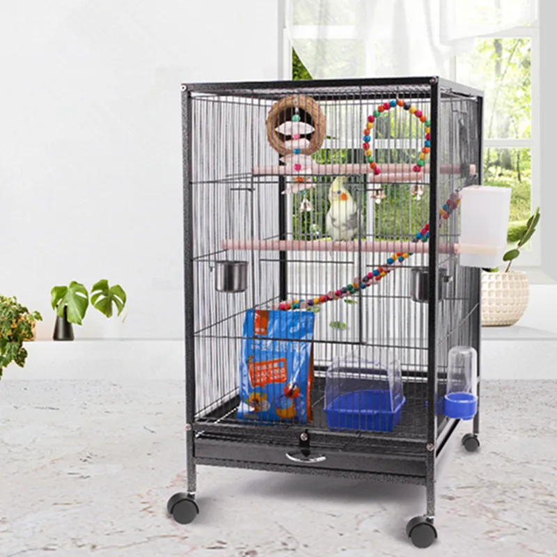 Set Parrot Cage Luxury Large Bird Starling Metal Peony Wren Breeding Nest Iron Pigeon | Дом и сад