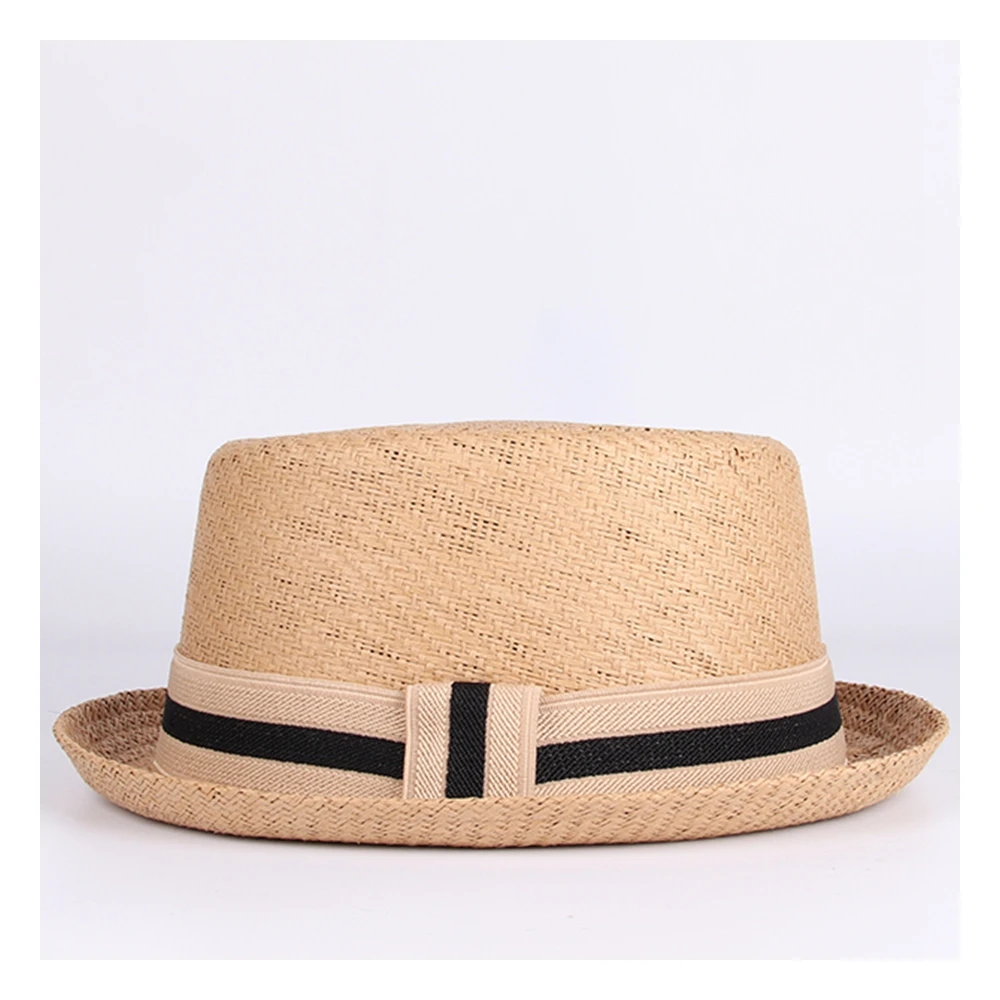 Летняя женская и мужская шляпа от солнца из рафии для джентльмена с буквенным