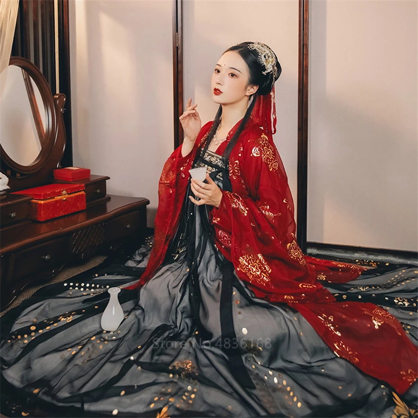 Женское платье ханьфу для косплея древней китайской феи винтажный костюм Тан