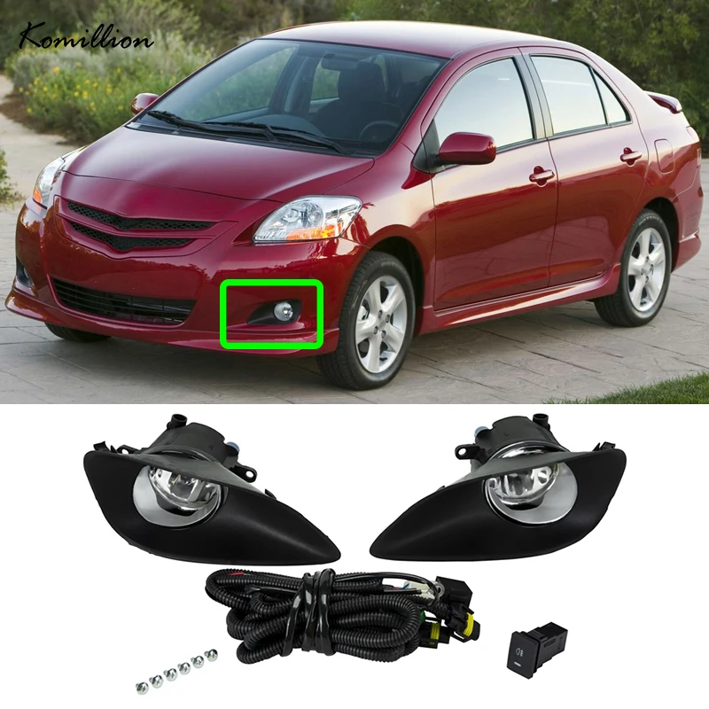 1 пара противотуманные фары для переднего бампера автомобиля Yaris Base S 2007 2008 2009 2010 |