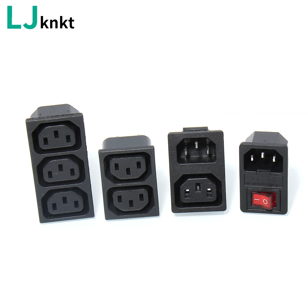 

Universal black industrial electrical appliance AC socket chassis server desktop power connector plug 10A 250V