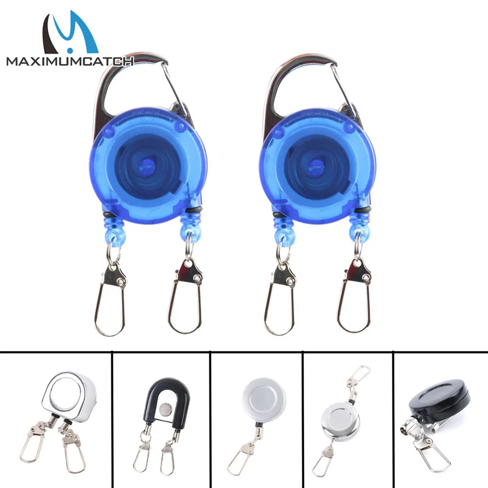 Высококачественный Ретрактор Maximumcatch 2 шт./лот для ловли нахлыстом синий и черный