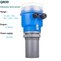 non contact ultrasonic level sensor 5m 10m range 4 20ma rs485 liquid water sensor