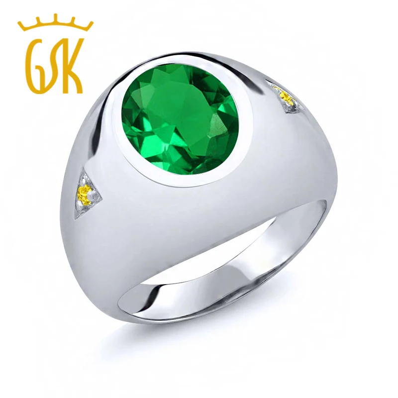 Классическое Обручальное Кольцо 4 10 карат зеленый имитация изумрудно желтый