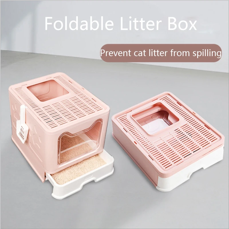 

Pet Supplies New Product Fashion Portable Litter Box Large Foldable Anti-Splash Safe Environmental Protection Durable Cat Suppli