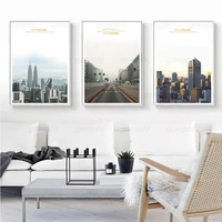 modern city beautiful street architecture hd photography waterproof ink printing process canvas frameless decoration poster