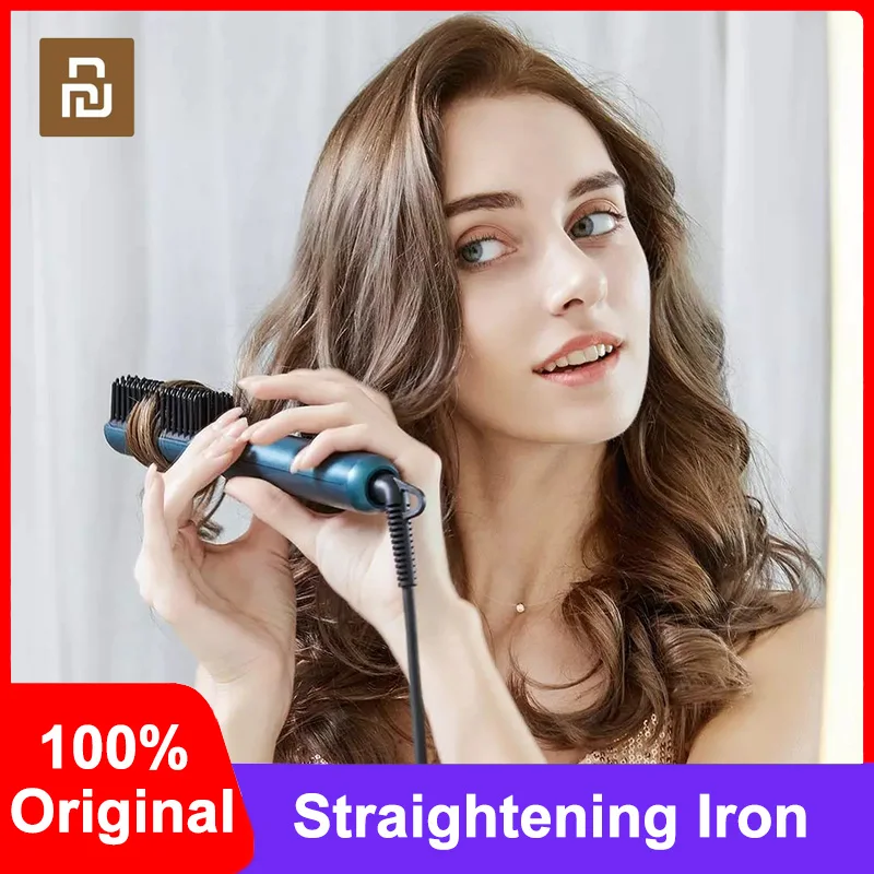 

Youpin Inface Electric Quick Curler Comb Straightening Iron Curling Iron Professional Hair Tools Electric Curling Wand 5 Speed