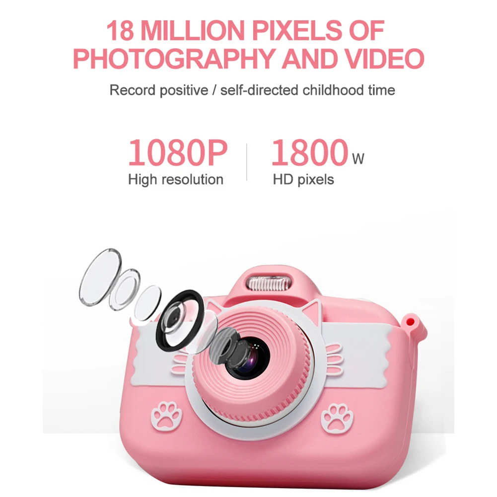 Детская Камера 3 дюймов сенсорный экран Экран цифровой игровая консоль для детей