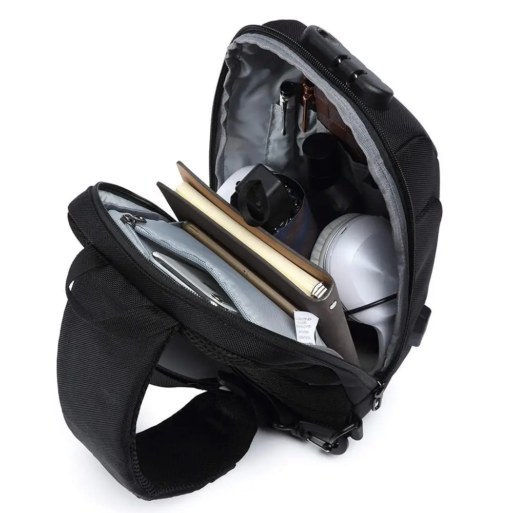 Рюкзак на одно плечо с USB-зарядкой и защитой от кражи | Багаж сумки