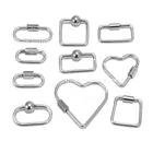 4 шт., подвески в форме сердца, из нержавеющей стали, соединение для подвески-шарма