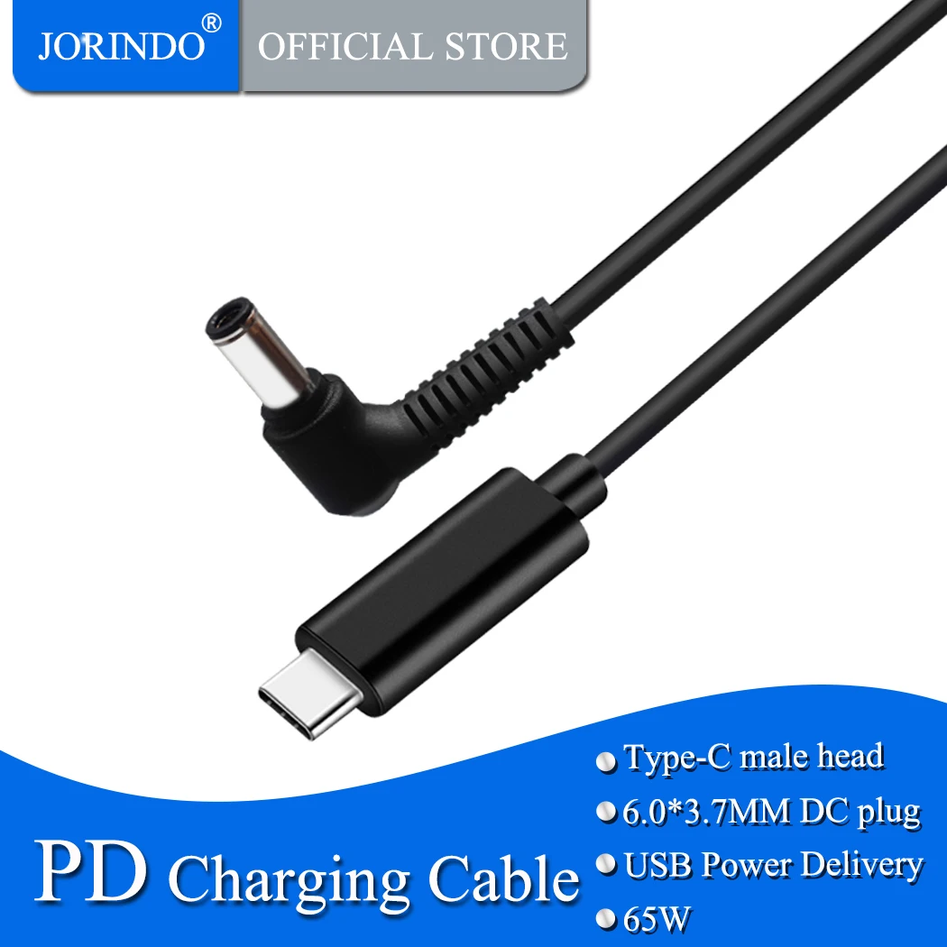 Кабель для быстрой зарядки ноутбука jorinda 1 5 м/6 0 футов Type-C до 6*6 мм PD USB-C Штекерная