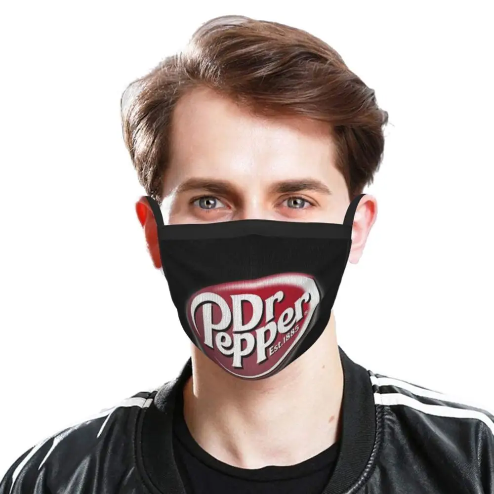Vintage Dr Pepper Custom Design Face Mask For Adult Kids Anti Dust Coca Soda Cola Coke Lets Drink Funny Logo Meme | Аксессуары для