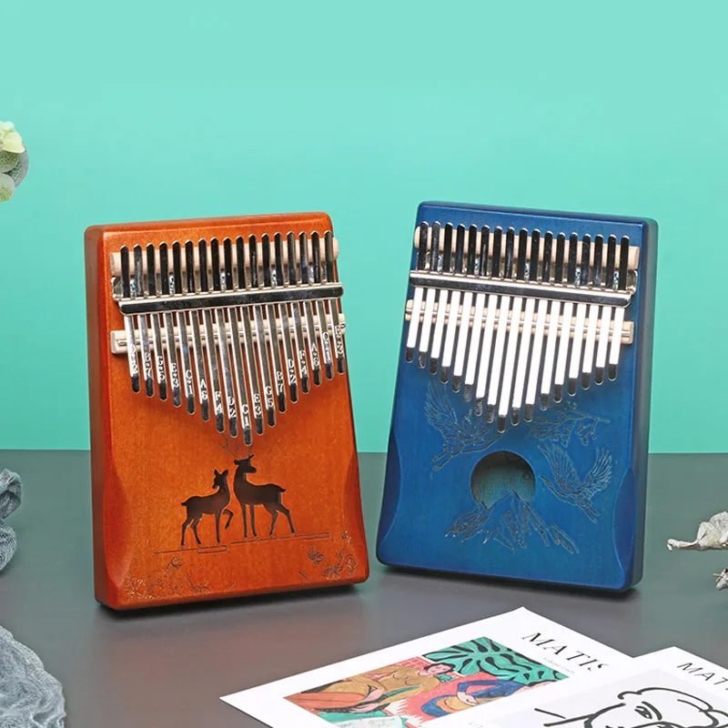 17 клавиш Kalimba большой палец пианино портативный гибкое африканских с