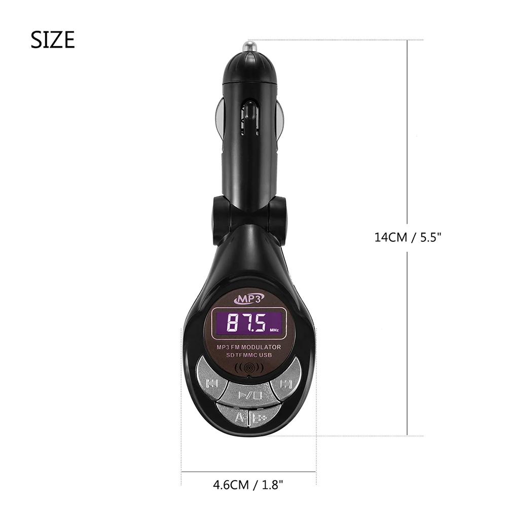Handfree Автомобильный MP3 плеер Беспроводной FM передатчик модулятор USB SD CD MMC Пульт