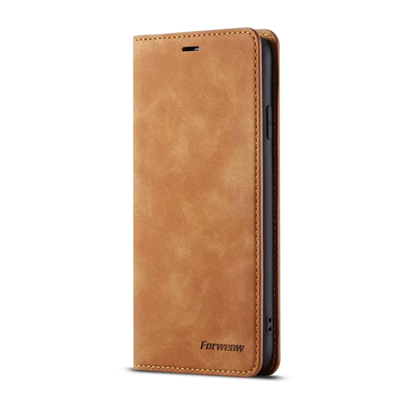 Флип-чехол для телефона huawei P20 Lite Pro huawei mate 20 Lite mate 20 pro для huawei P30 lite P30 pro держатель для карт - Цвет: Коричневый