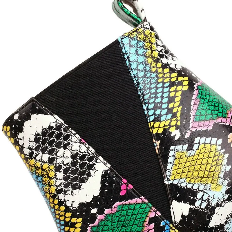 Женские ботинки с острым носком на тонком каблуке со змеиным принтом - купить по