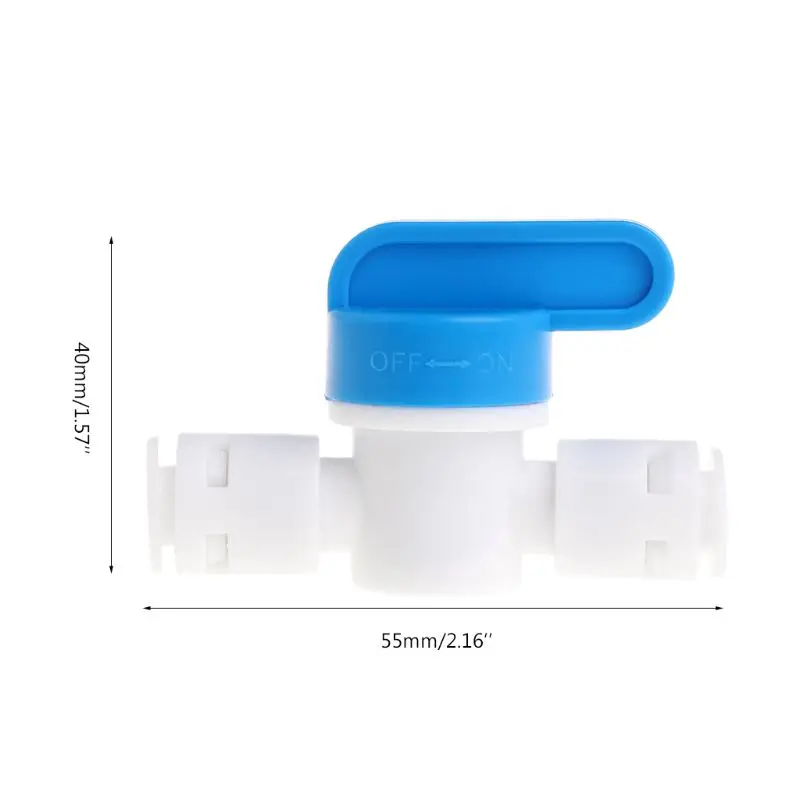 

RO Water Reverse Osmosis 1/4'' Inline New Ball Valve Quick Connect Shut off