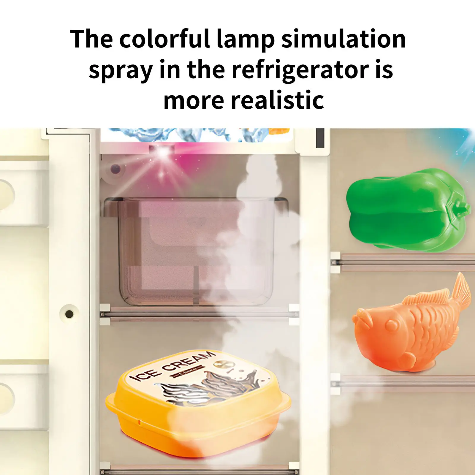 

Plastic Electric Refrigerator Simulation Toy Household Refrigerator Toy 39Pcs Set Food And Drink Models Kitchen Refrigerator Toy