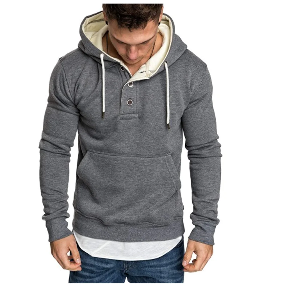 Толстовка мужская повседневная модный брендовый свитшот худи однотонные кофты