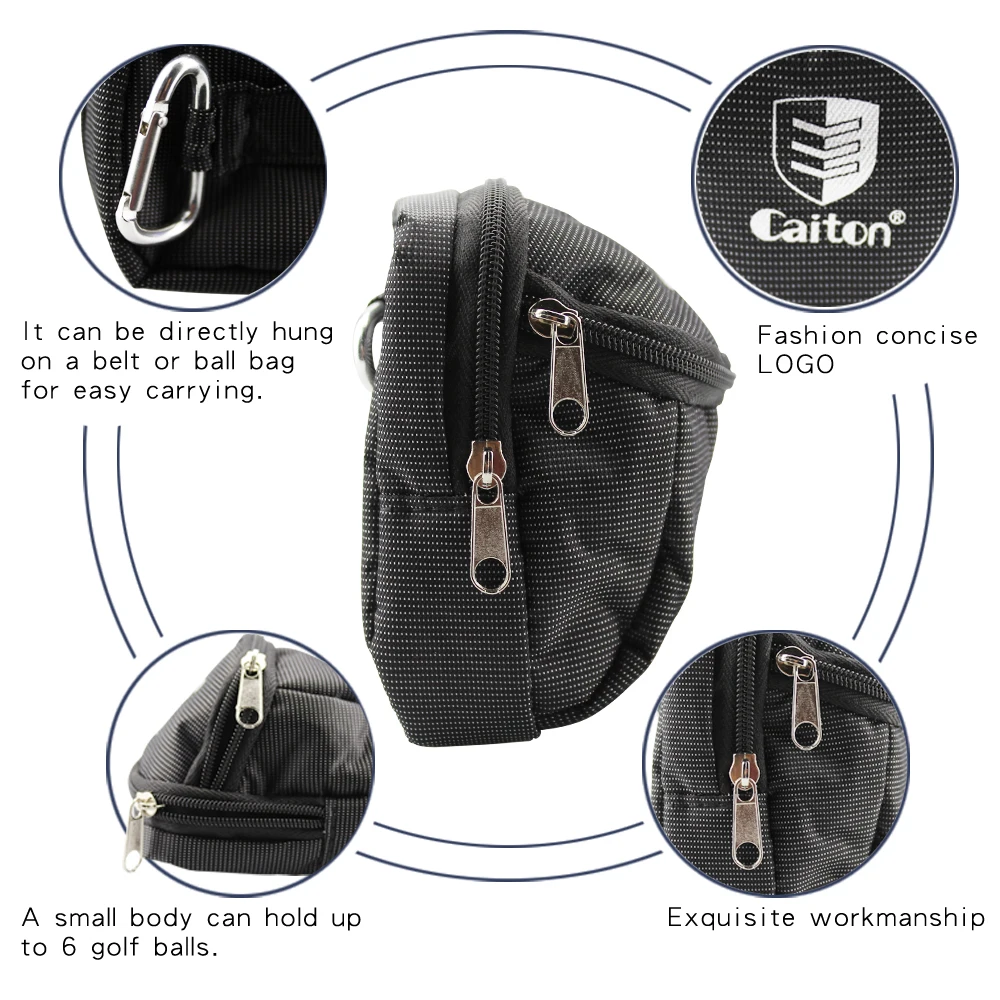 Портативная маленькая сумка для мяча гольфа держатель тройников чехол хранения