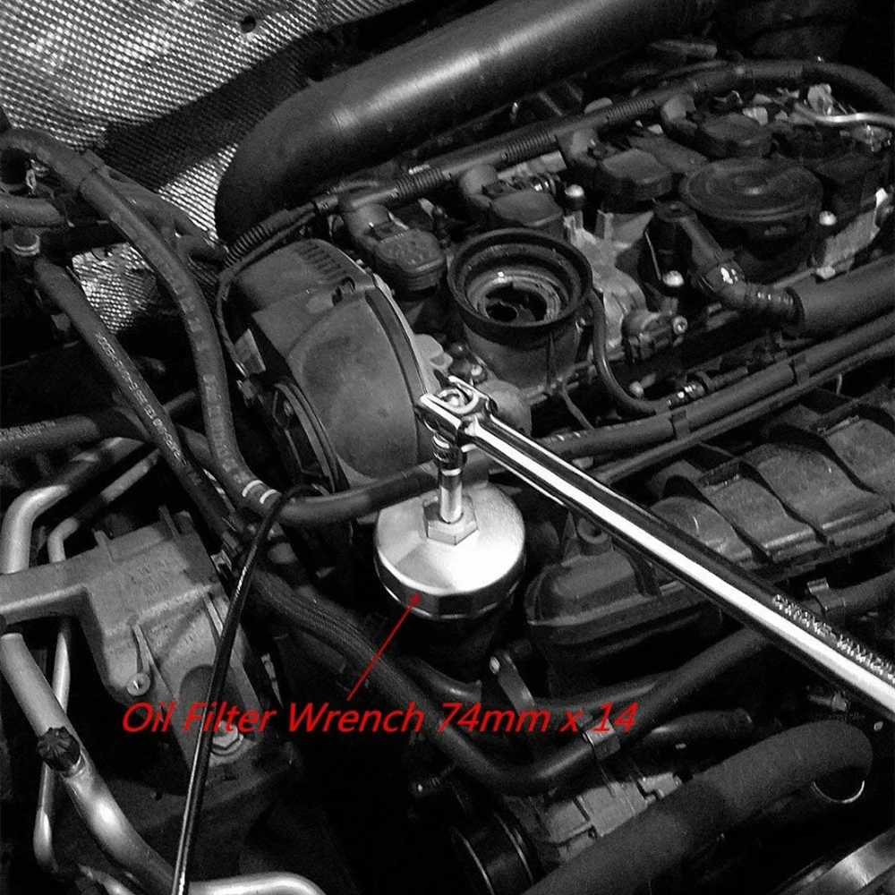 Масляный фильтр гаечный ключ крышка гнездо для удаления 74 мм 3/8 &quot14 флейтов Mercedes