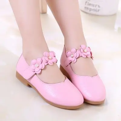 

Girls Shoes Fashion Princess Girl Shoes Kids Flat Shoes With Bow-knot Pendant Sweet Children's White Pink Red Black