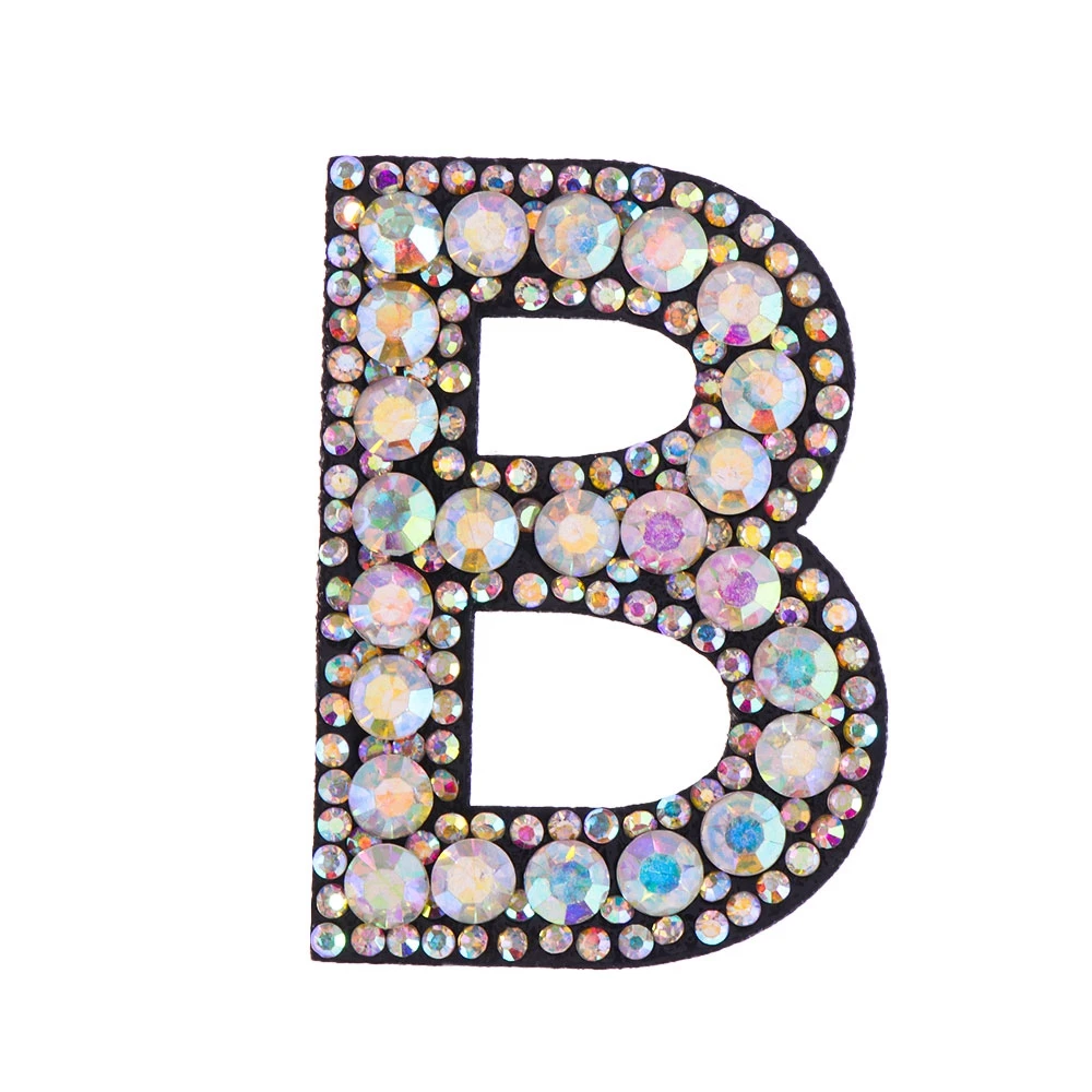Наклейка Стразы в виде английского алфавита 1 шт.|Заплатки| |