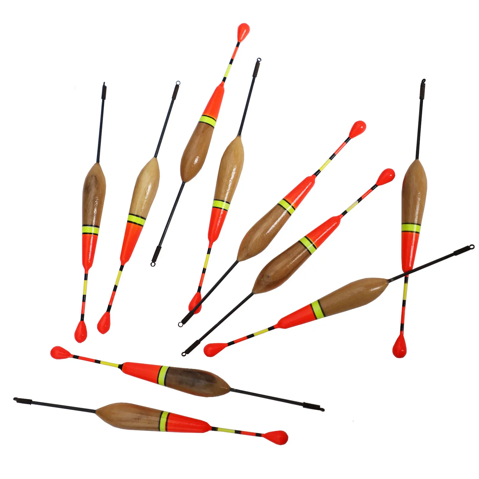 10 шт./лот Рыболовные Поплавки пробковая плавающая антенна комплект деревянных