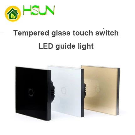 Сенсорный выключатель европейского стандарта 1 клавиша канал настенный