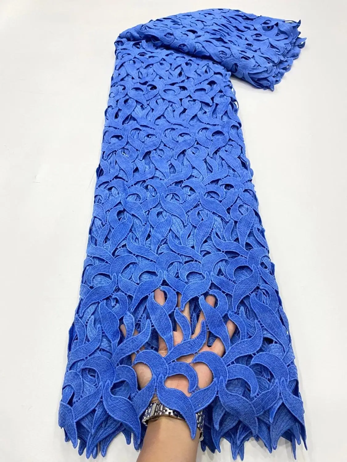 

New Arrived High Quality Lace French Embroidery Guipure Cord Lace Fabric African Lace Fabric For Wedding Party Sewing 5 yards