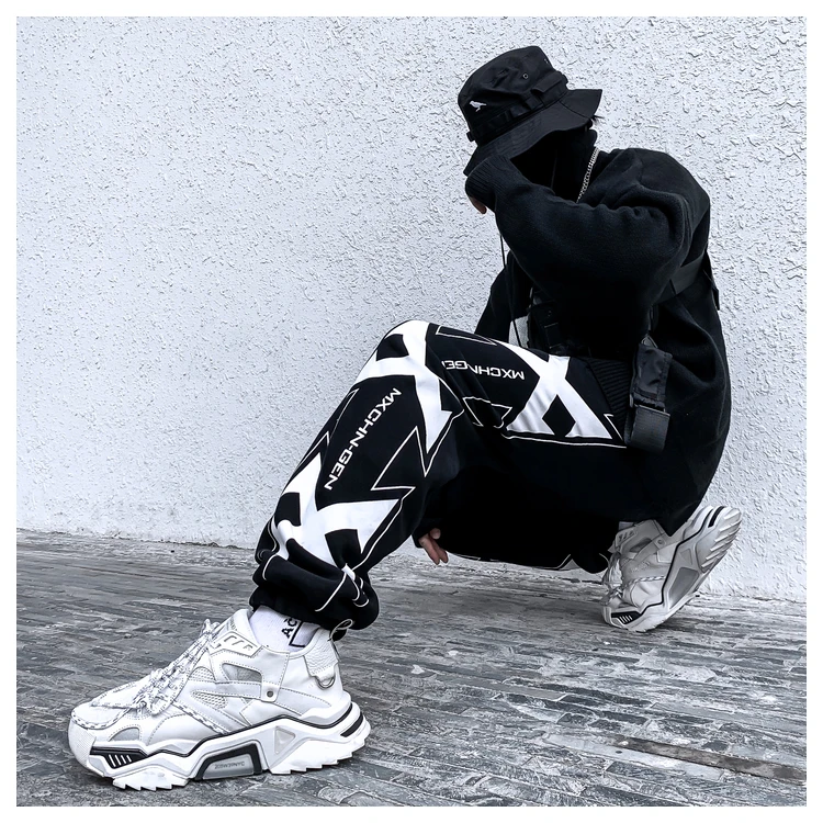 Мужские брюки шаровары с принтом логотипа F/W 2019 уличная одежда в стиле хип