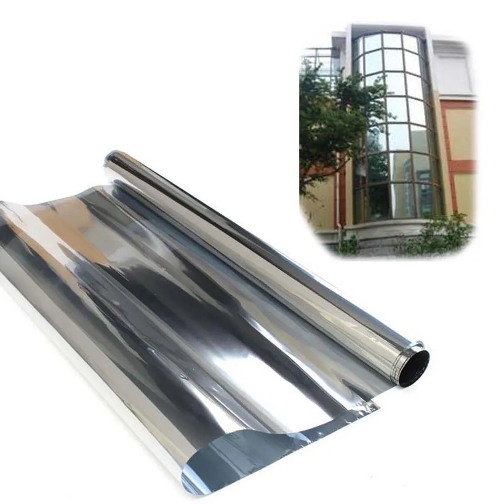 

2pcs Two Way UV-proof Reflective Mirror Window Film Insulation Film Self Adhesive Sticky Sticker PET Film 30*200cm