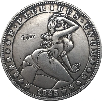 Hobo Nickel 1885 CC монета доллара США Моргана копия типа 100|Безвалютные монеты| |