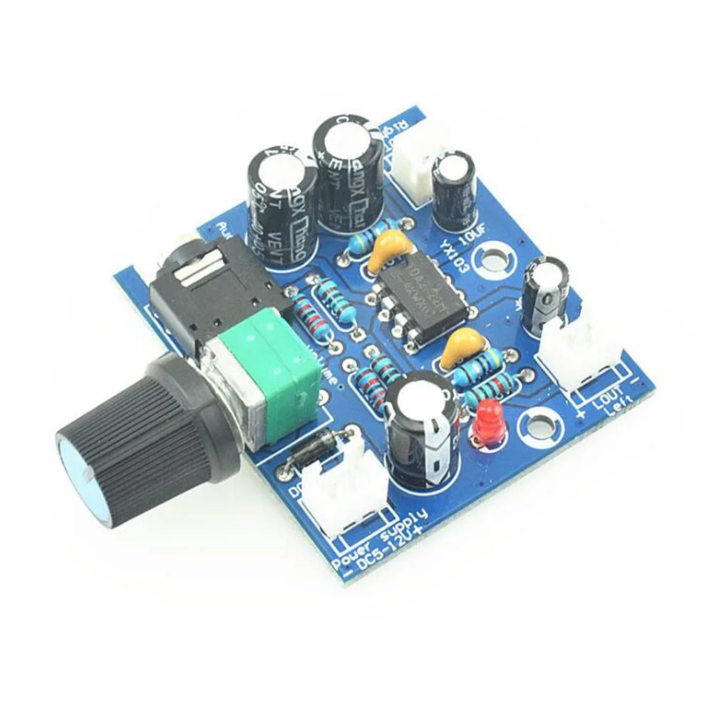 

1 PCS TDA2822 Single Power Supply 5V-12V Dual Channel Low Power Adjustable Volume Power Amplifier Board Audio Module YX103A