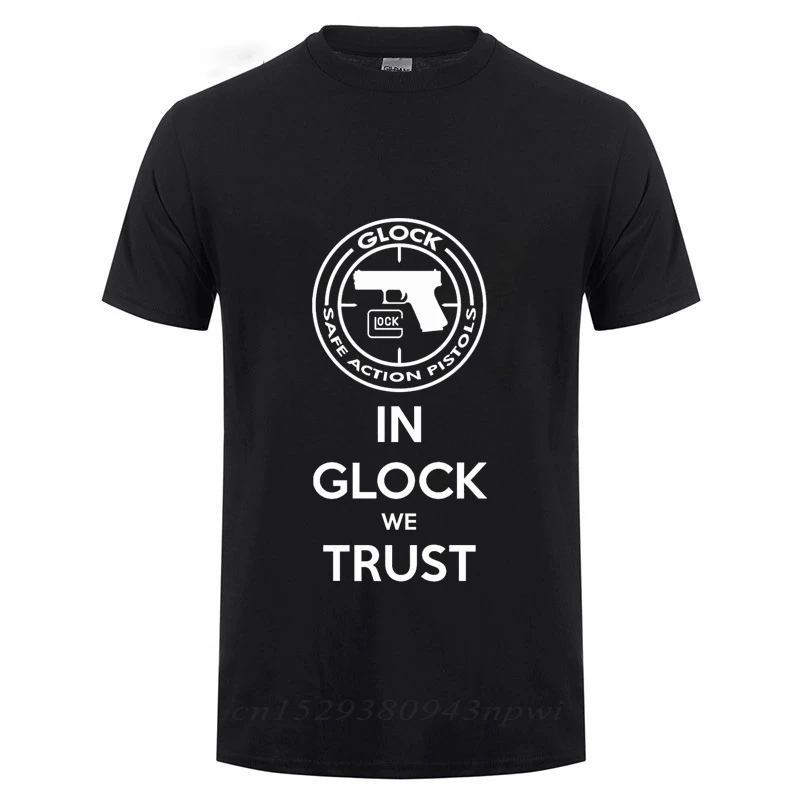 Футболка Glock Handgun мужская с коротким рукавом Повседневная тенниска из хлопка