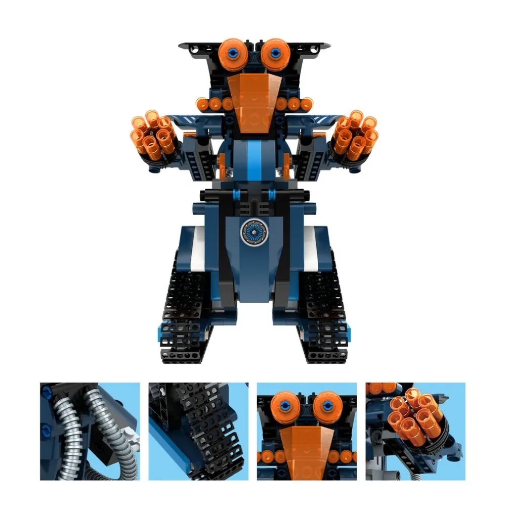 392 шт. M1 4CH пульт дистанционного управления DIY RC строительные блоки Rover Robot игрушки блоки конструктора с 360 вращением на месте для подарка детям