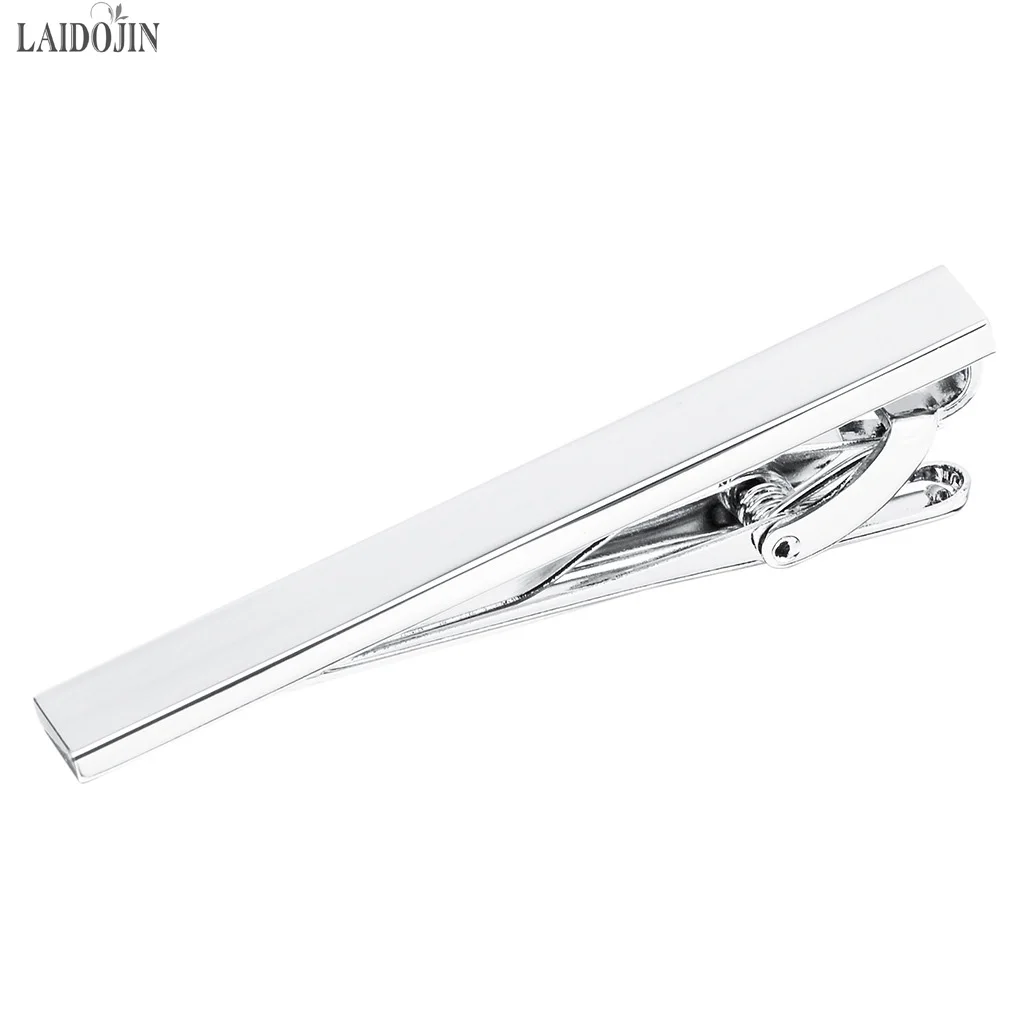 

LAIDOJIN Tie Clip Pin Clasp for Mens Tie Special Gift High Quality Blank Silver Color Tie pins Brand Jewelry Free Carving Name