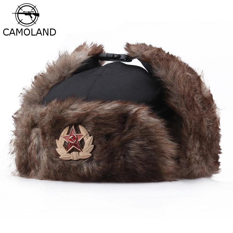 CAMOLAND советская армейская военная шапка ушанка Мужская русская пилот Охотничья