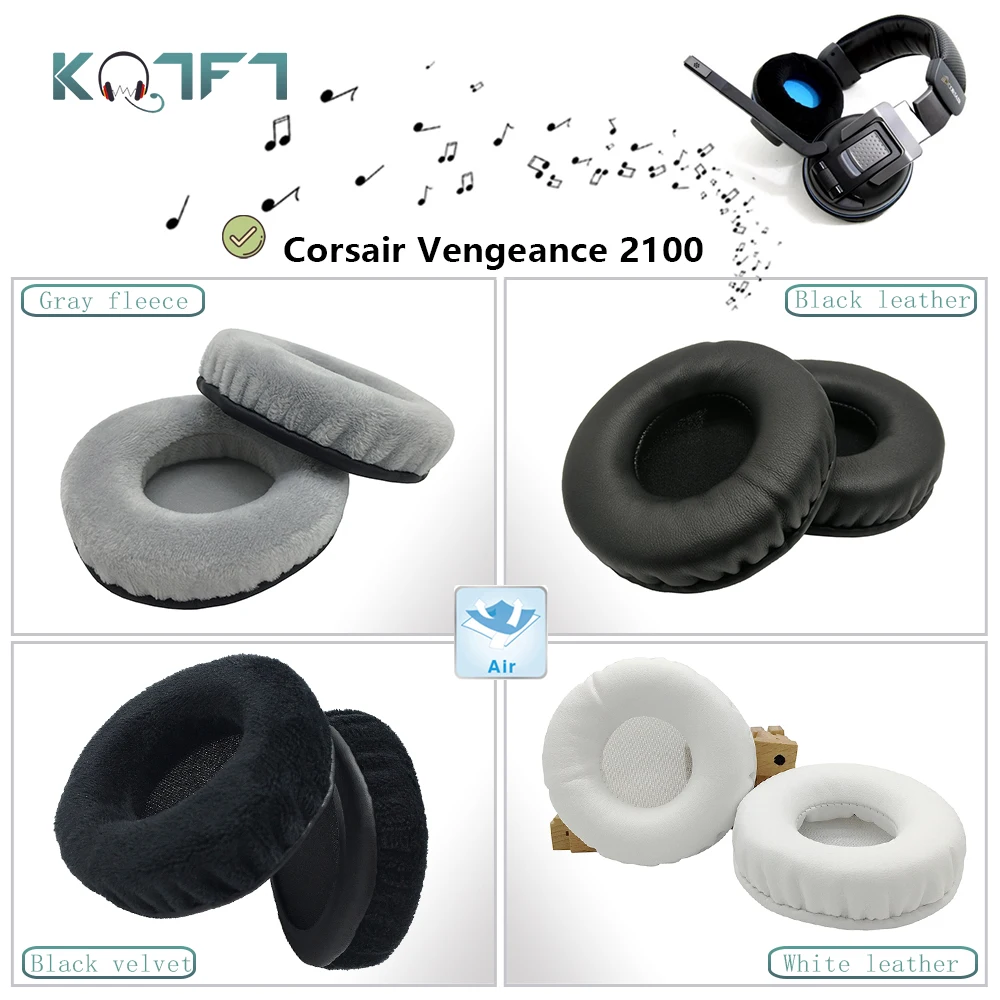 

KQTFT flannel 1 Pair of Replacement Ear Pads for Corsair Vengeance 2100 Headset EarPads Earmuff Cover Cushion Cups