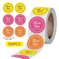500pcs 2 5cm round handmade stickers scrapbooking for package adhesive thank you sticker seal labels stationery