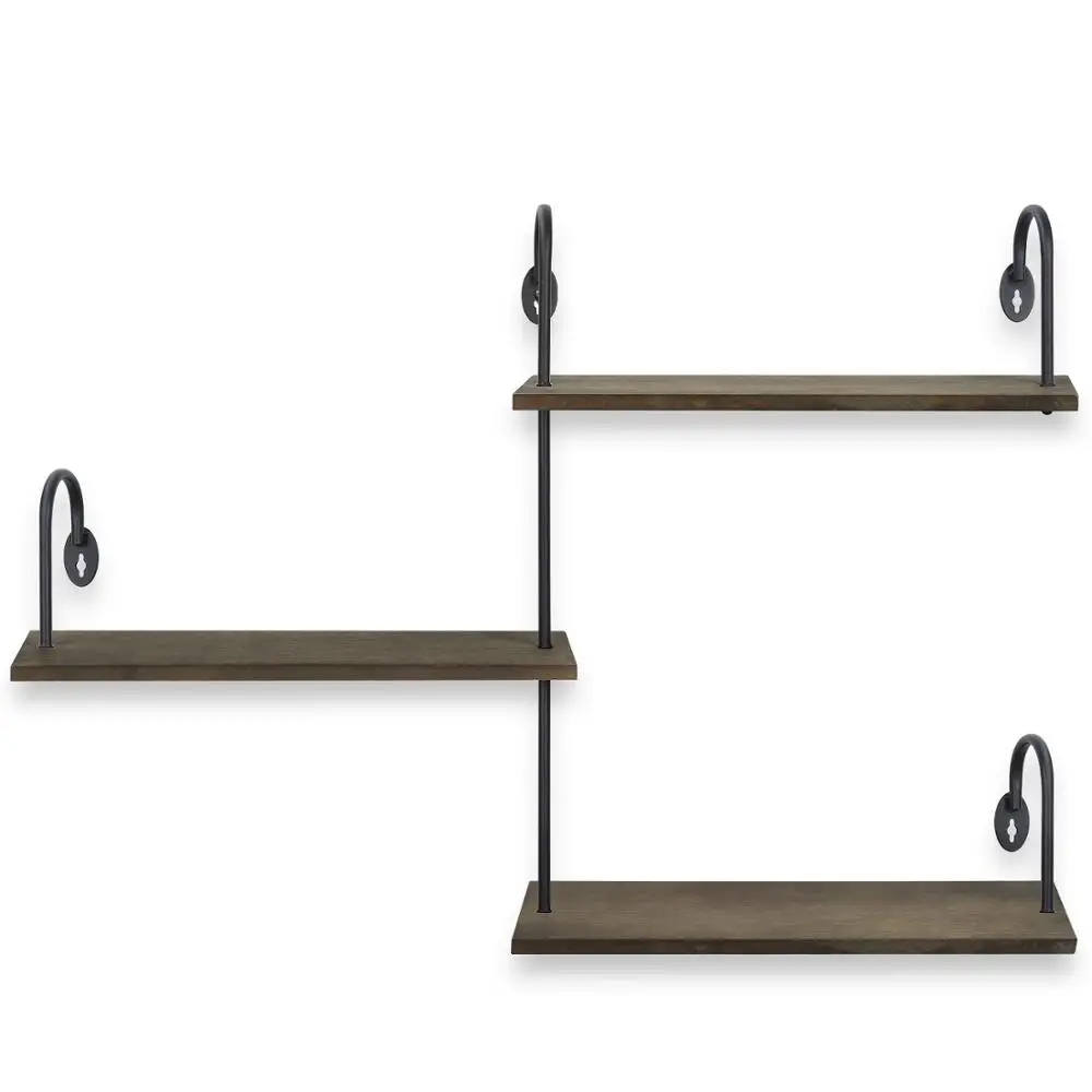 Деревянный Декоративный Настенный стеллаж для хранения декора и DIY в спальне