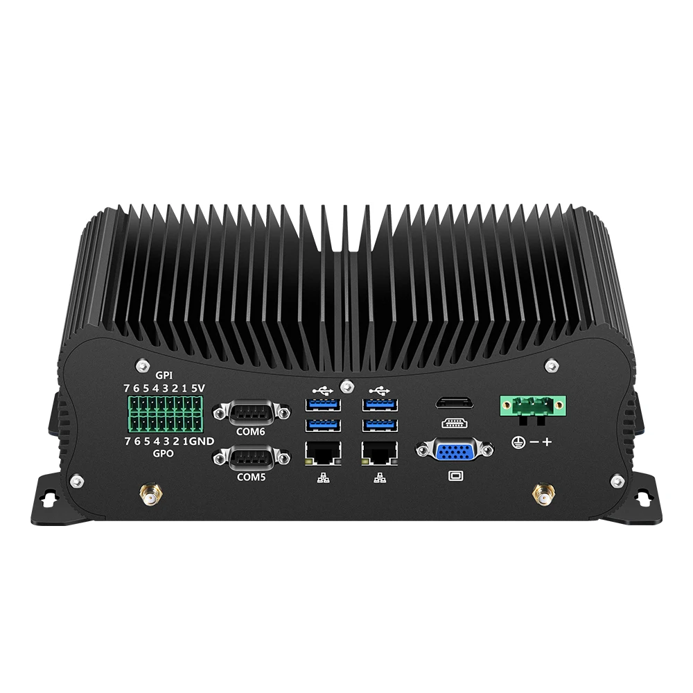 Мини ПК без вентилятора i7 10510U i5 10210U DDR4 ОЗУ RS232 RS422 RS485 двойная LAN PS/2 GPIO HDMI VGA WiFi 4G LTE
