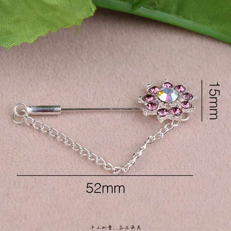 

Nine Star Rhinestone Pin Needle Muslim Hijab Turban Hair Accessories Hooded Scarf Buckle Safety Hairpin Chain Cap Needle