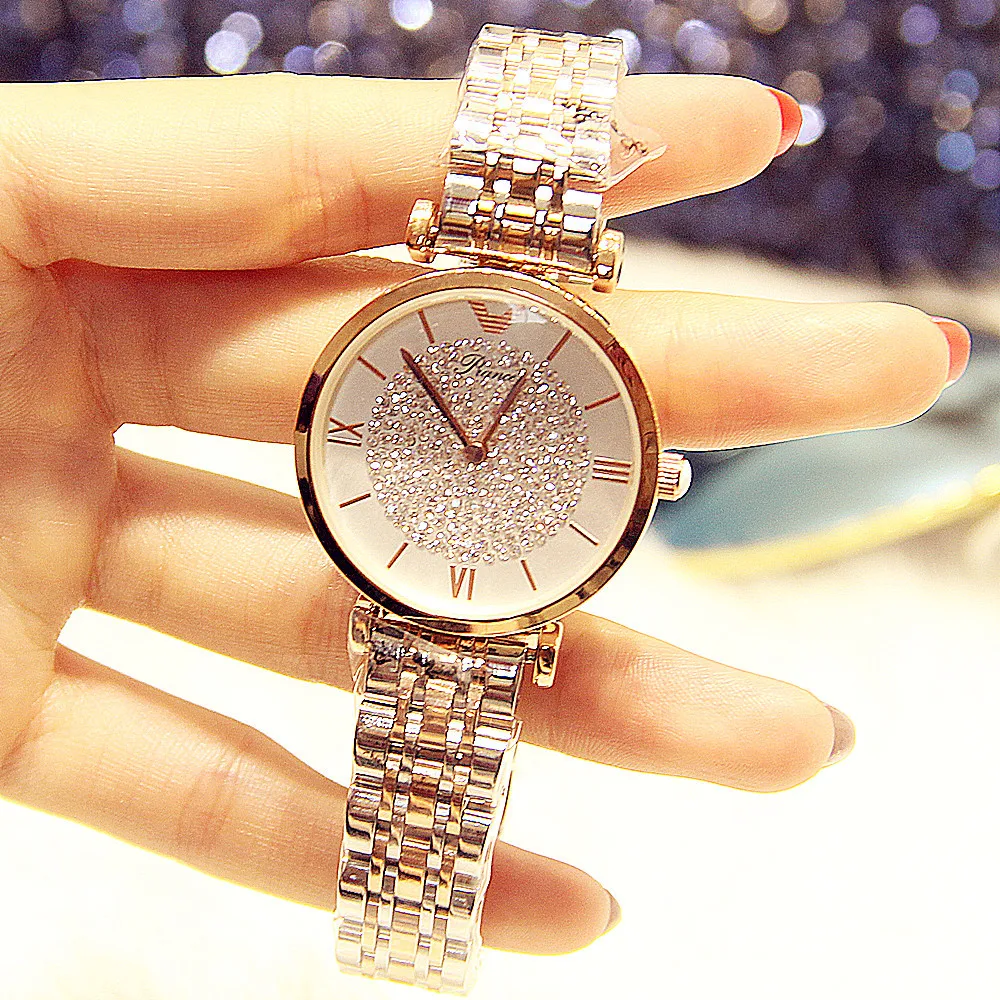 2020 New Women Rhinestone Watches Lady Dress Women Watch Diamond Luxury Brand Bracelet Wristwatch ladies Crystal Quartz Clocks