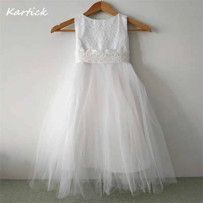 

Real Flower Girl Dresses for Wedding Fashion Little Girls Kids/Child Dress V-Back Birthday Party Pageant First Communion Dress