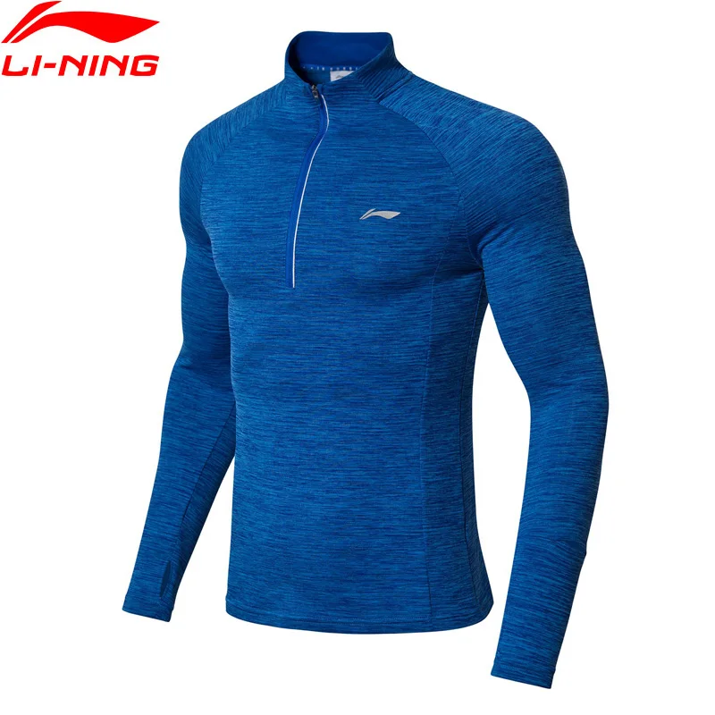 (Код Break) Li Ning мужская кофта для бега тонкая теплая оболочка 95% полиэстер 5%