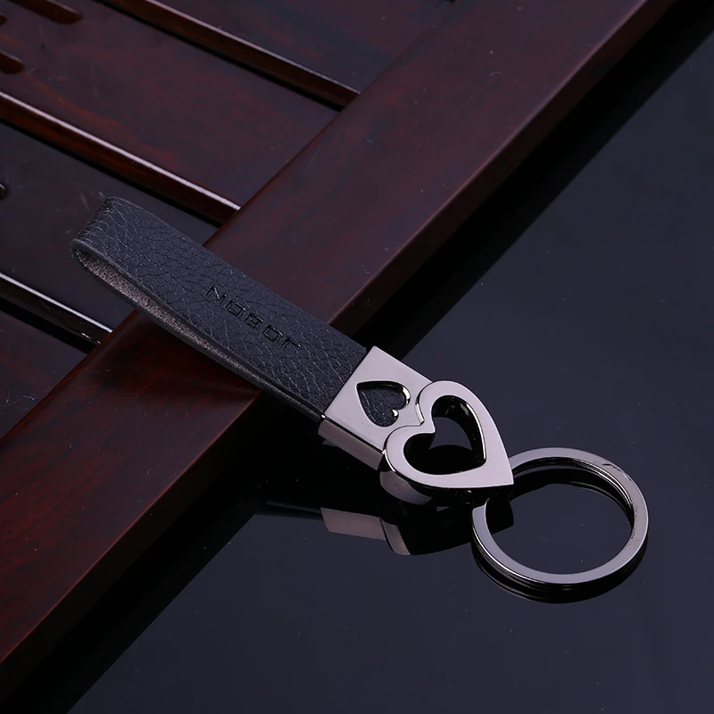 

Fashion Women Car Keychain Rose Gold Heart Shape Leather Key Rings Holder Lovers Friends Best Gift Key Chain Jewelry Accessories