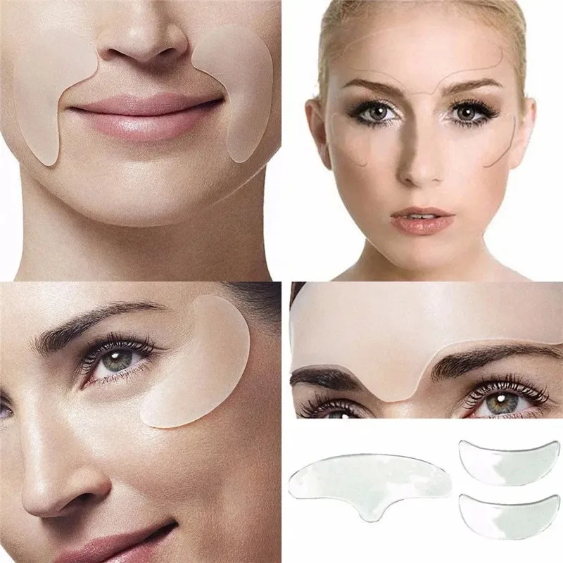 

Anti Wrinkle Silicon Gel Pad Set Facial Anti Wrinkle Smoothing Treatment for Smoothing Eye Forehead MH88